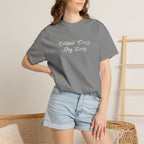 Certified Crazy Dog Lady Embroidered T-Shirt | Funny Dog Mom Tee