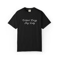 Certified Crazy Dog Lady Embroidered T-Shirt | Funny Dog Mom Tee