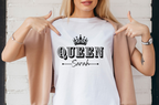 Customize King and Queen Matching T-Shirt Design | Custom Couple Shirt Digital Download