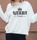 Customize King and Queen Matching T-Shirt Design | Custom Couple Shirt Digital Download