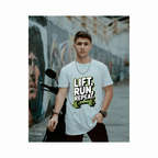Lift Run Repeat Fitness T-Shirt Design | Gym Workout PNG SVG | Barbell Gym Quote Design