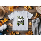 Lift Run Repeat Fitness T-Shirt Design | Gym Workout PNG SVG | Barbell Gym Quote Design
