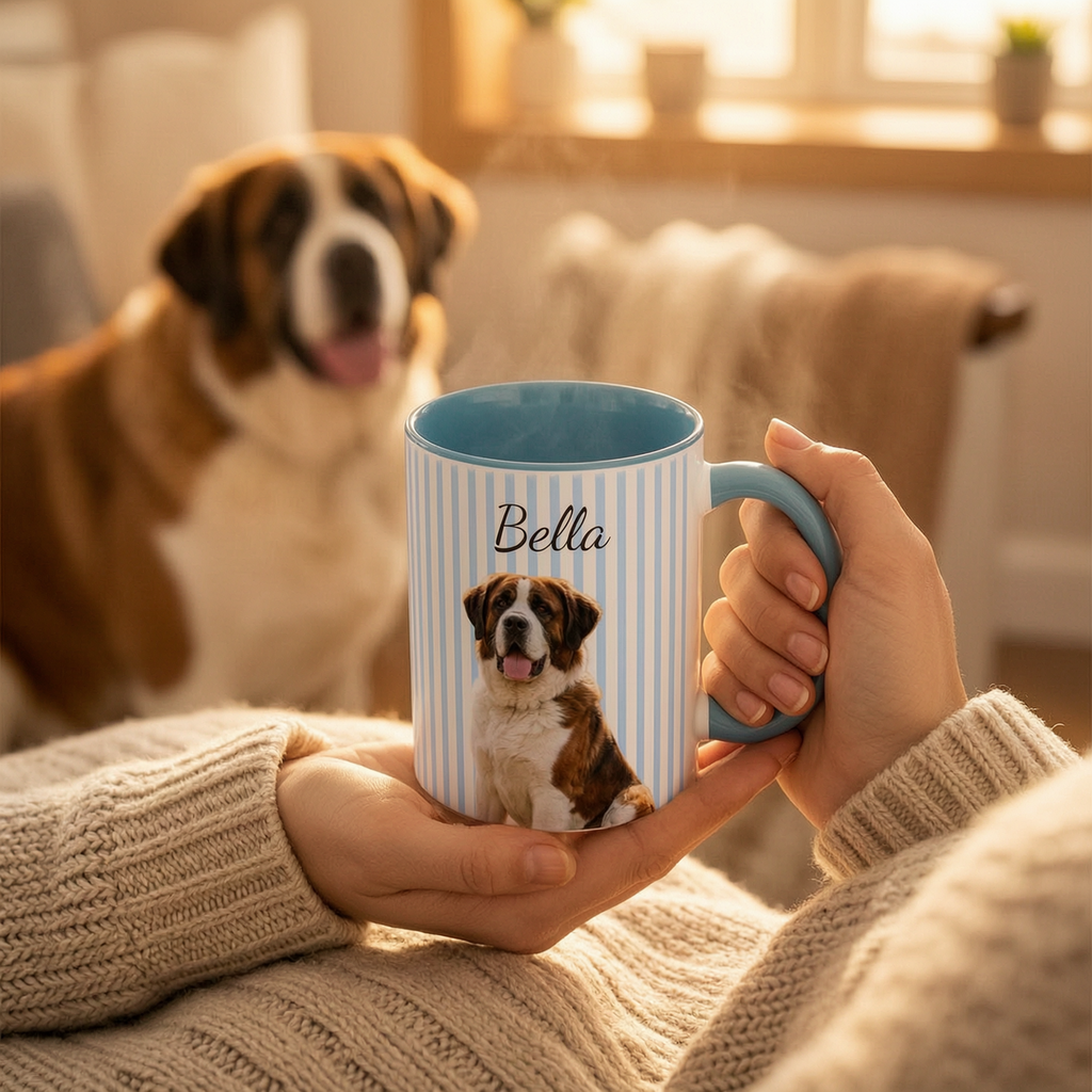 Personalized Dog Portrait Mug | Custom Pet Photo Coffee Cup