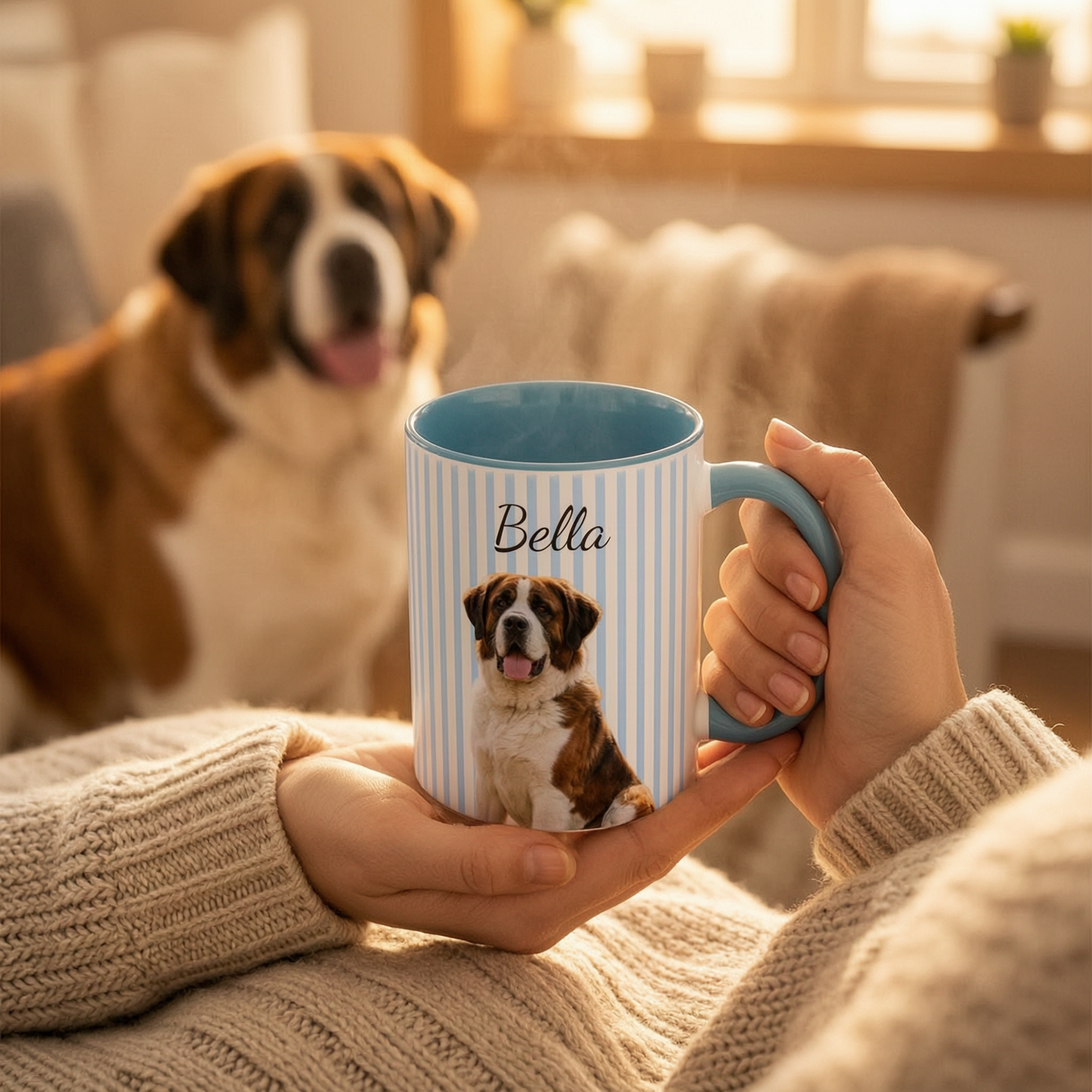 Personalized Dog Portrait Mug | Custom Pet Photo Coffee Cup