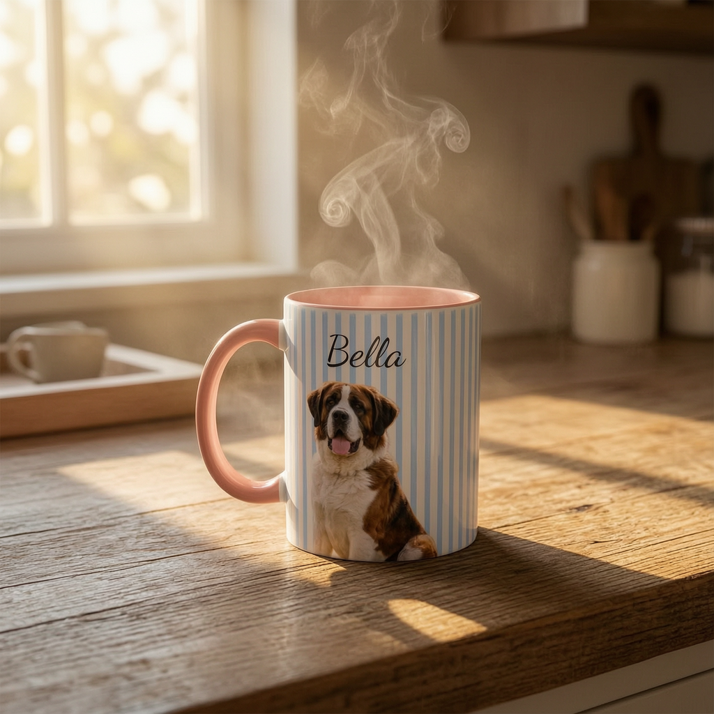 Personalized Dog Portrait Mug | Custom Pet Photo Coffee Cup